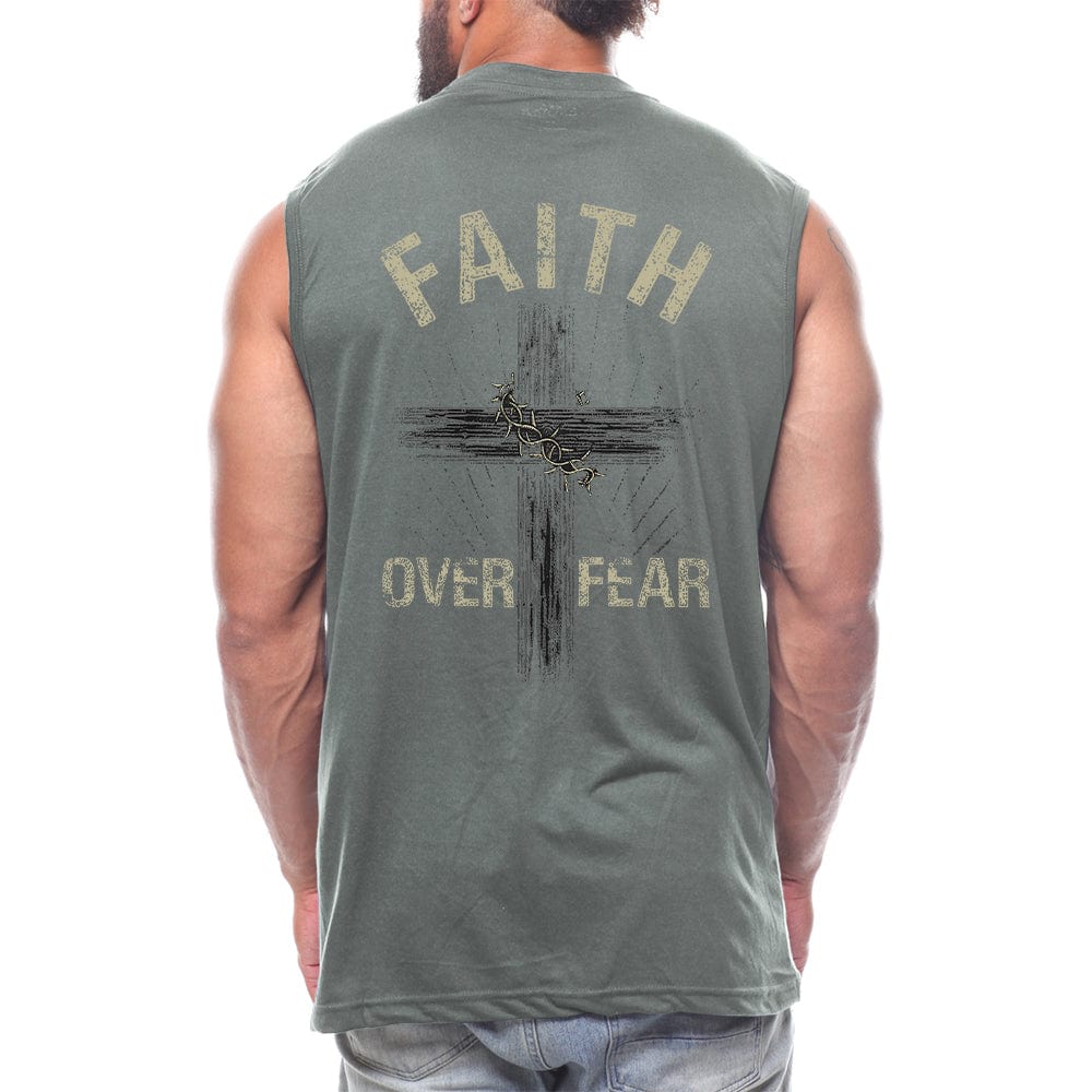 Faith Over Fear Back fashion Sleeveless