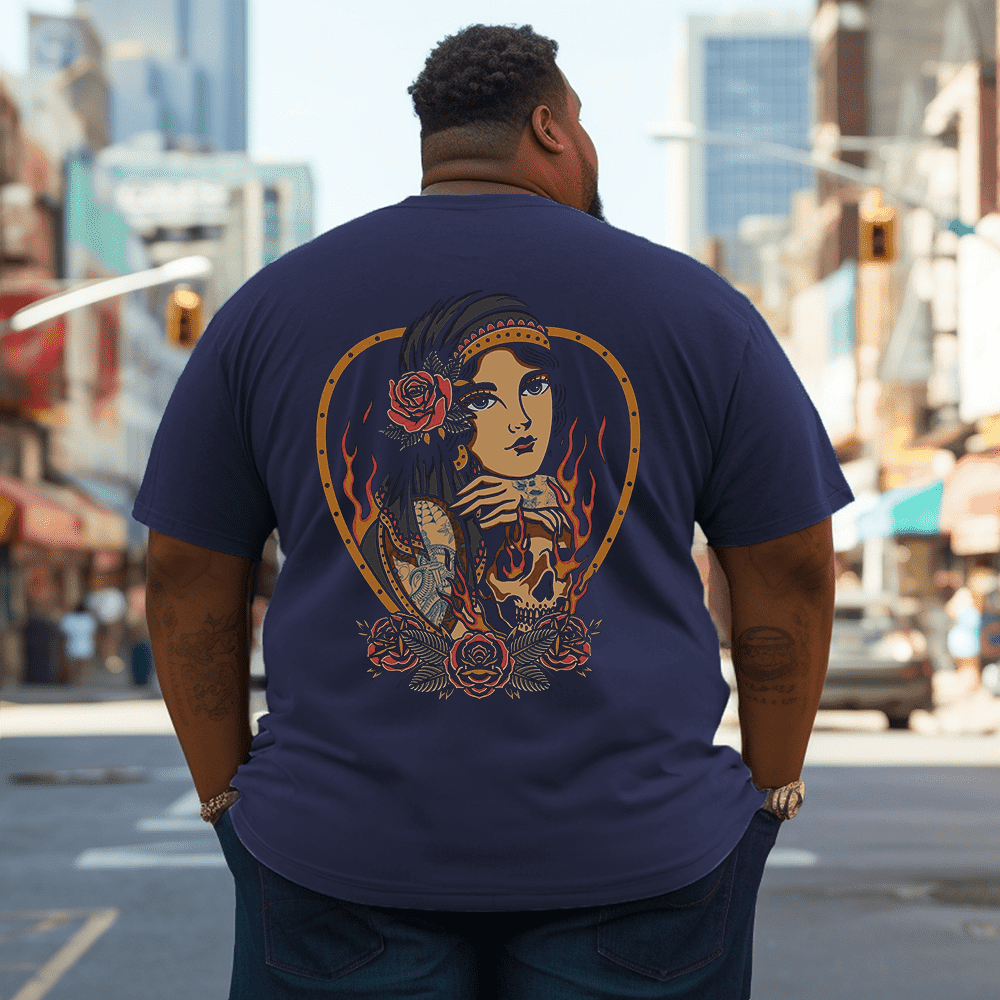 Girl Skull Horror Posters Plus Size T-Shirt