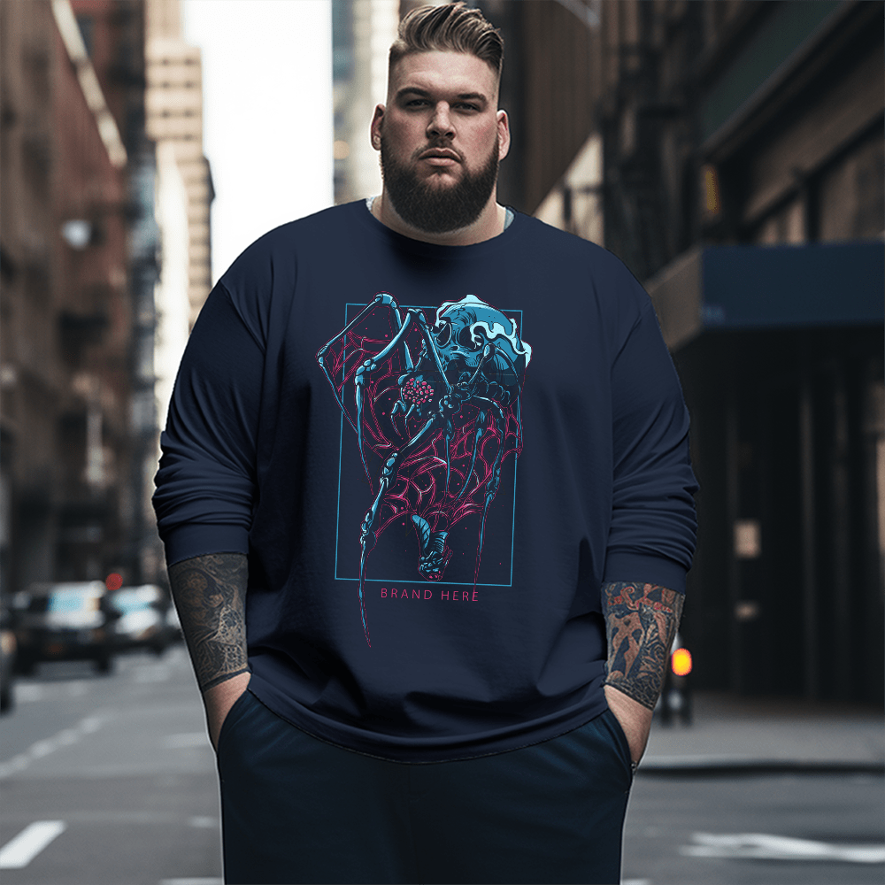 Blackwidow Plus Size Long Sleeve T-Shirt