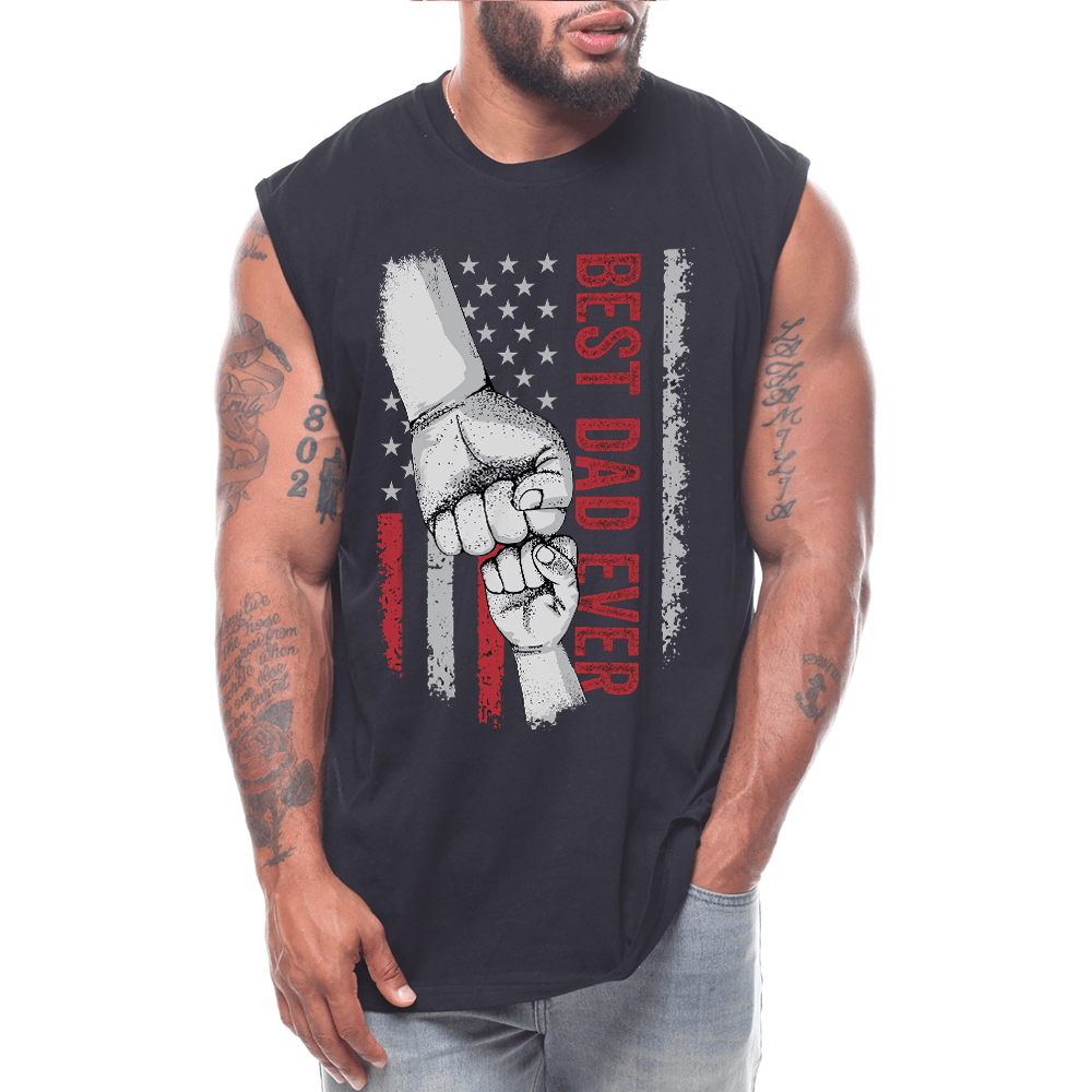 Best Dad Ever Mens Sleeveless Tee