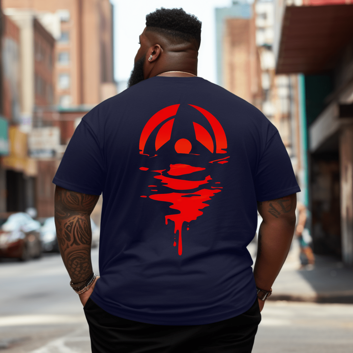 Obito Eye Plus Size Men T-Shirt