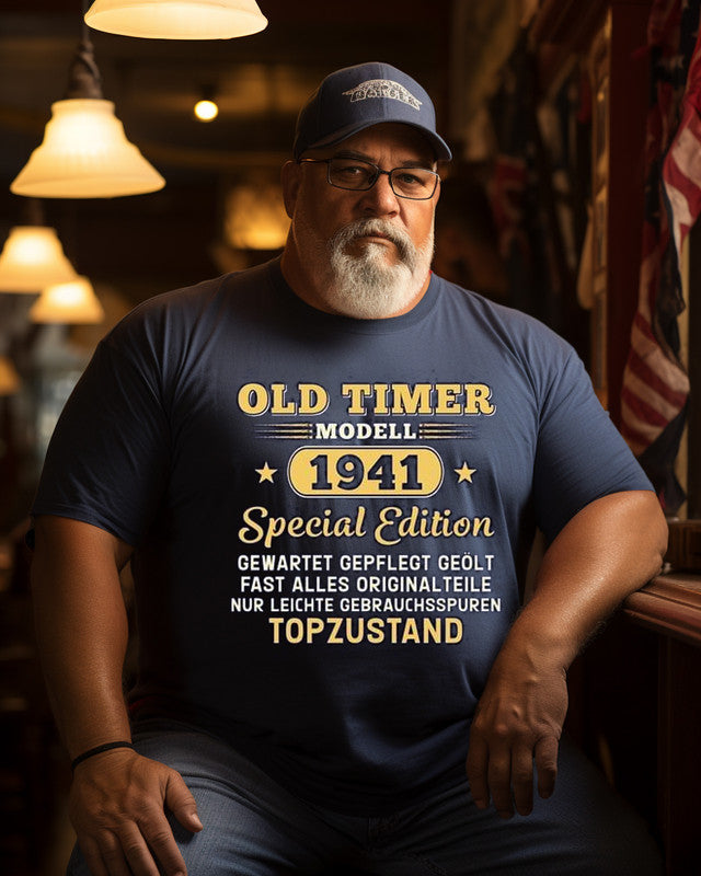 Men's Old Timer Modell 1941 Special Edition Funny Print Plus Size T-shirt