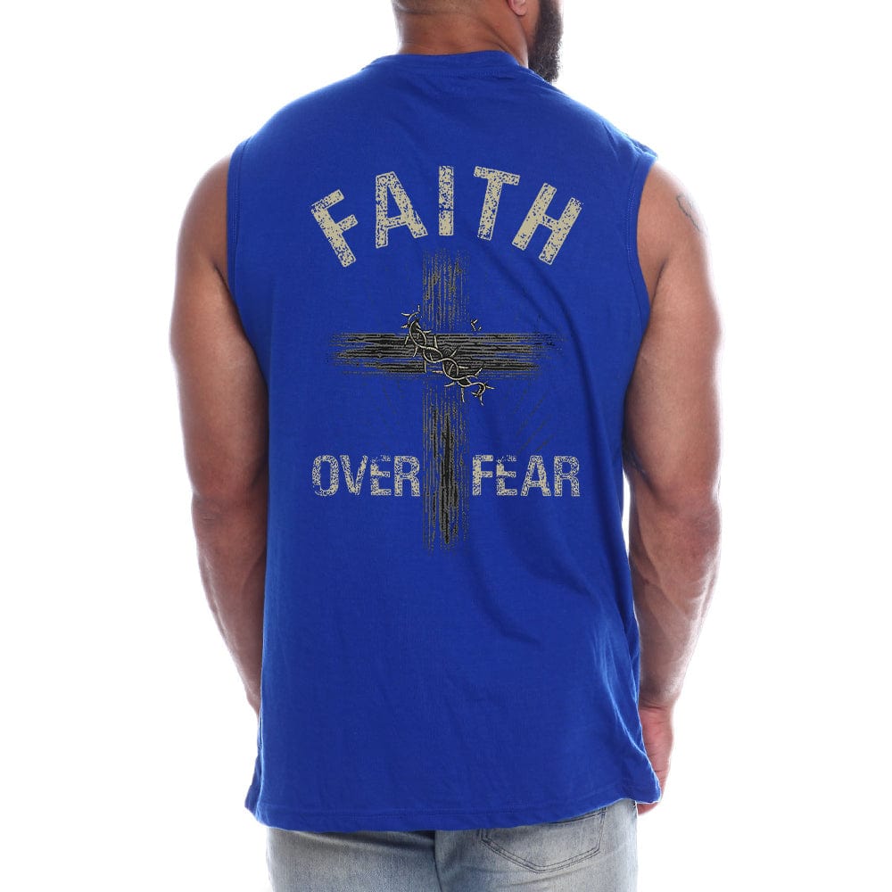 Faith Over Fear Back fashion Sleeveless