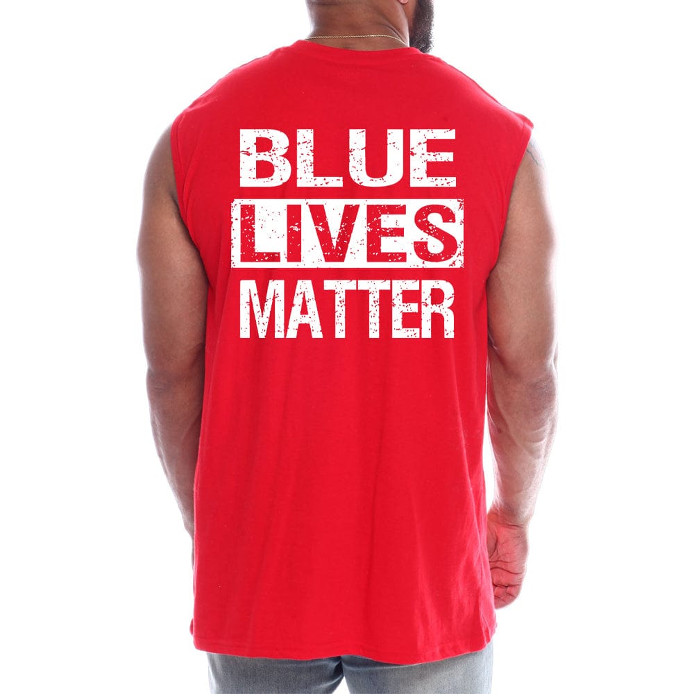 Blue Lives Matter Back fashion Sleeveless