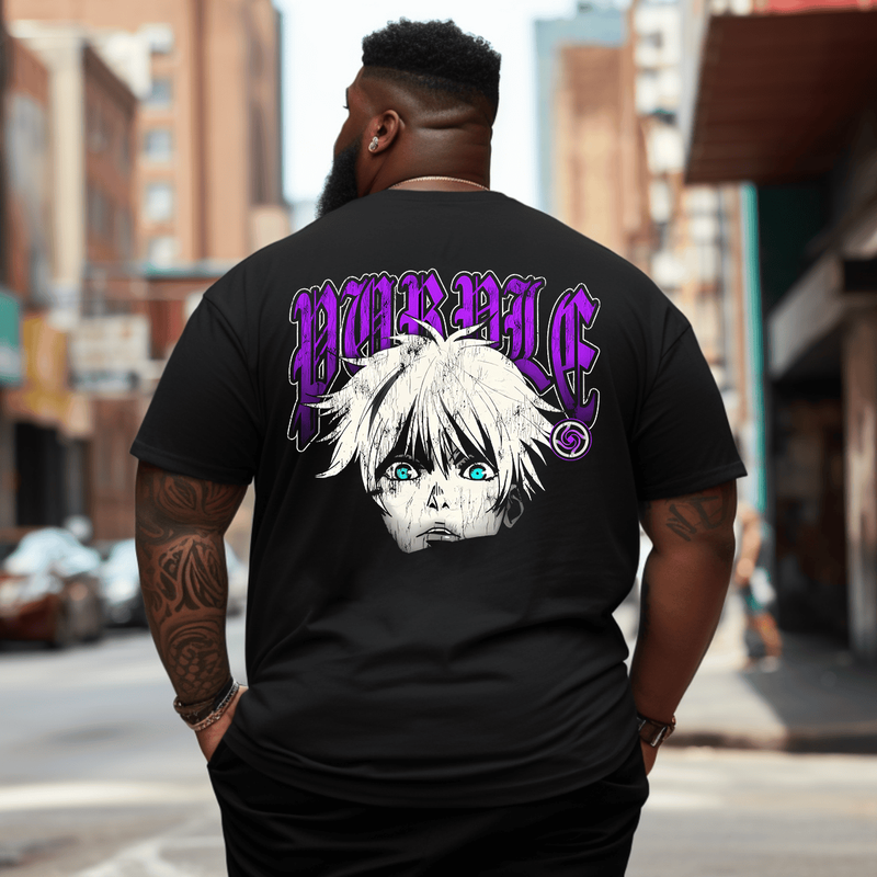 Satoru Gojo Men Anime Graphic T-Shirt, Oversized T-Shirt for Big and Tall