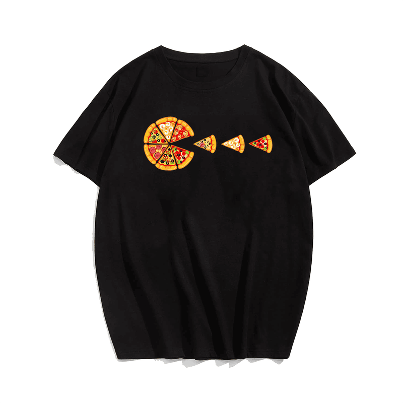 I Love Pizza Plus Size T-Shirt for Men, Plus Size Oversize T-shirt for Big & Tall Man