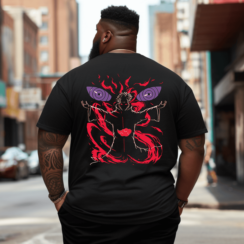 Pain Pein Men Anime Graphic T-Shirt, Oversized T-Shirt for Big and Tall