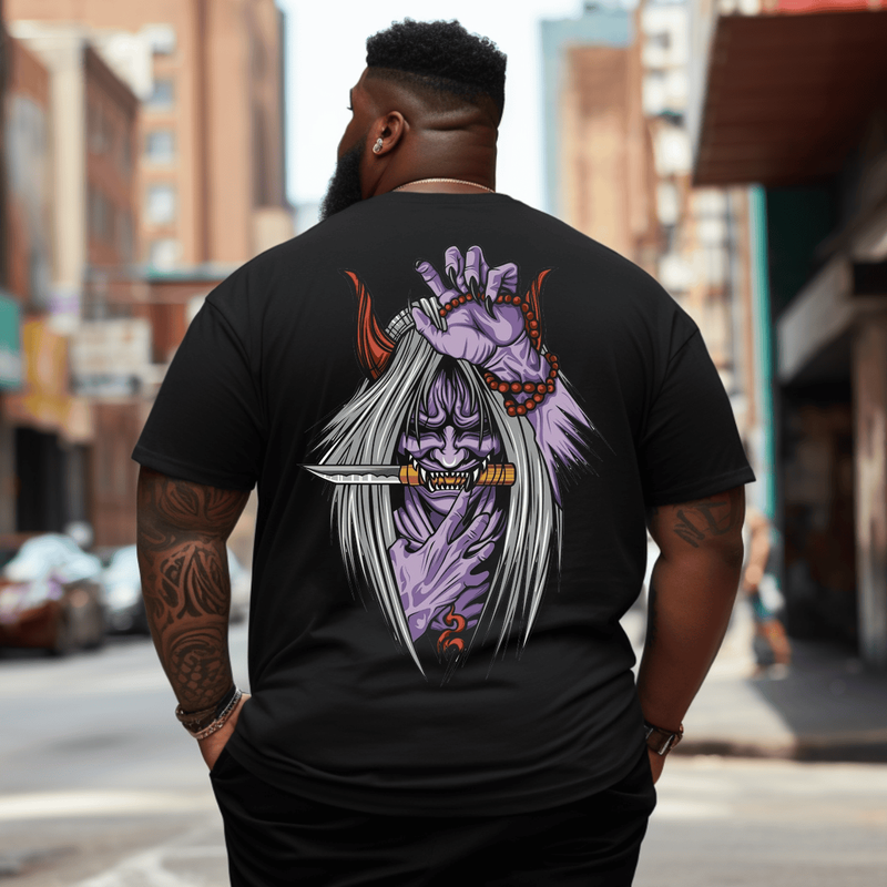 Shiki Fūjin Men Anime Graphic T-Shirt, Oversized T-Shirt for Big and Tall