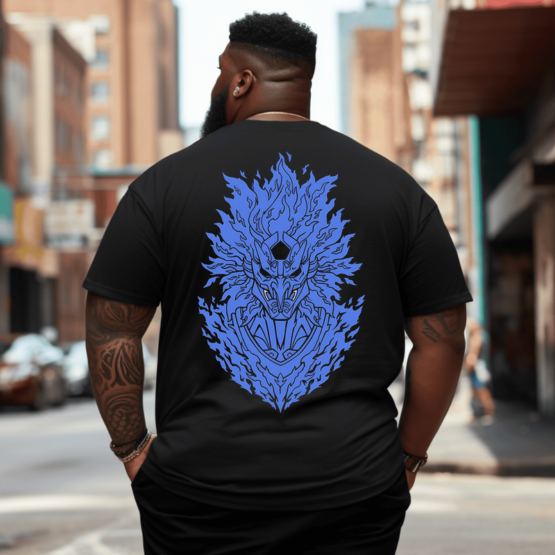 Uchiha Susanoo Men Anime Graphic T-Shirt, Oversized T-Shirt for Big and Tall