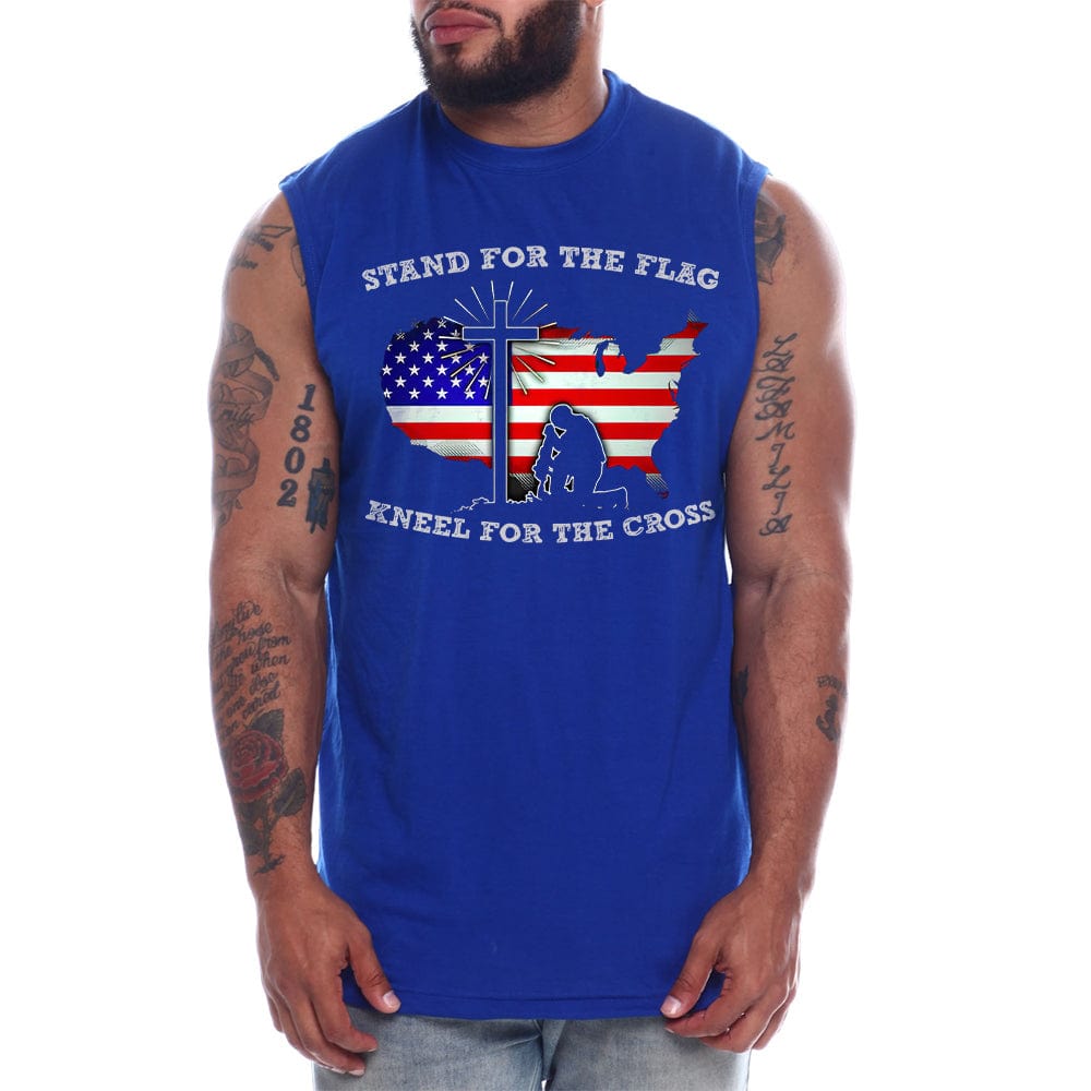 Stand For The Flag Kneel For The Cross Silhouette