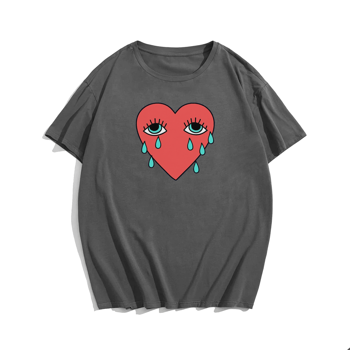 Heart Broken fashion men's plus size T-shirt 100% cotton