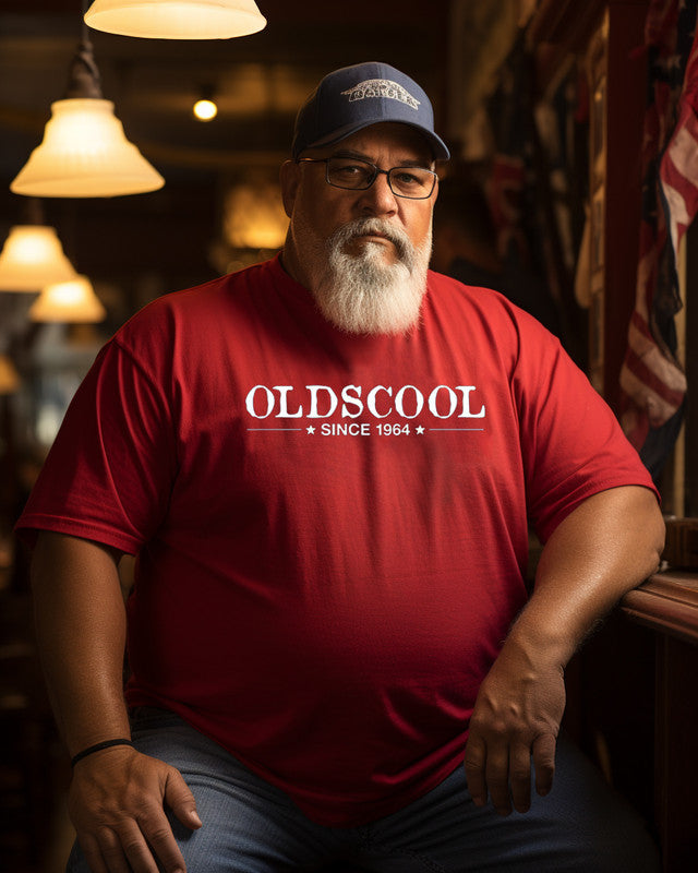 Men's" OLD'S COOL " Letter Graphic Funny Print Plus Size T-shirt