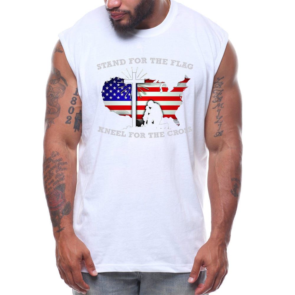 Stand For The Flag Kneel For The Cross Silhouette