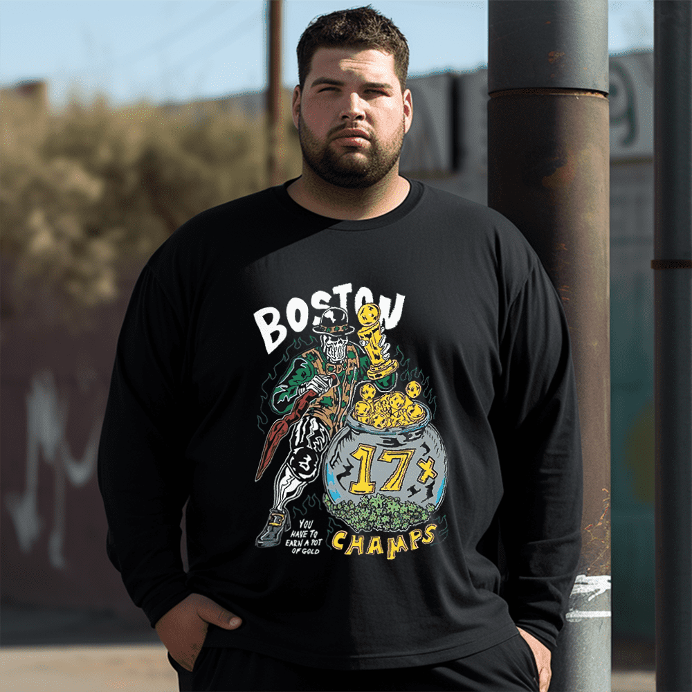 Basketball Skull Style Plus Size Long Sleeve T-Shirt