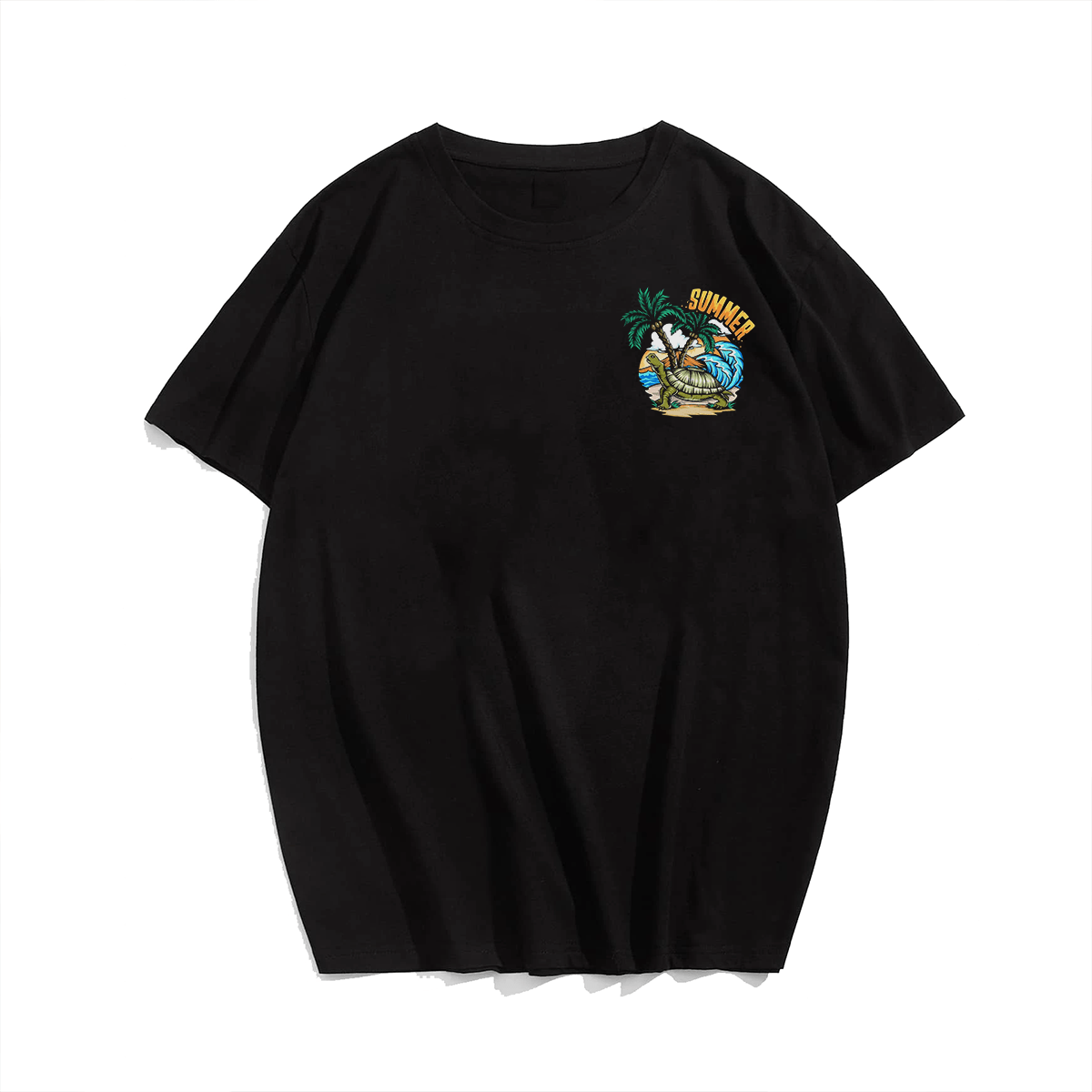 Summer and Sea Turtle Plus Size Men T-Shirt