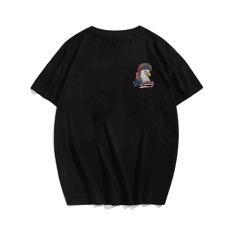 America Patriotic USA Eagle Of Freedom Men T-Shirt, Oversized T-Shirt for Big and Tall Man 1XL-9XL