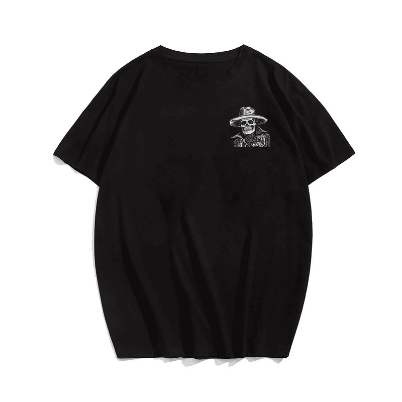 Gold Digger Skull Funny Gold Tooth Men T-Shirt, Plus Size Oversized T-Shirt for Man