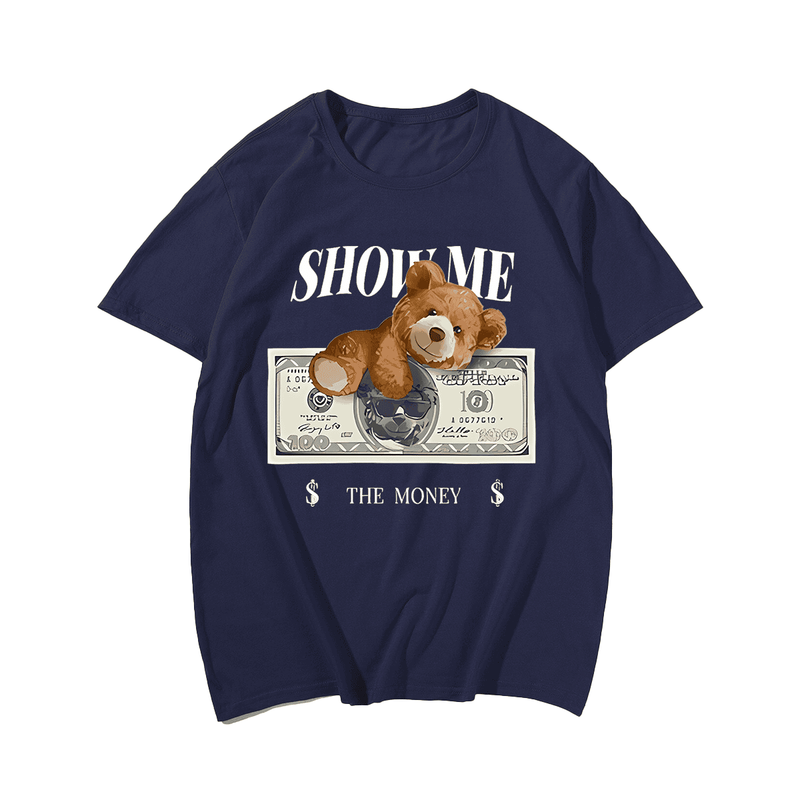 Show Me The Money Men T Shirt, Oversize T-shirt for Big & Tall 1XL-9XL
