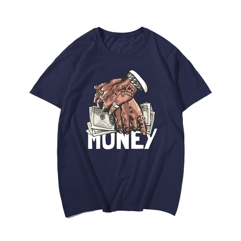 Keep The Money Men T Shirt, Oversize T-shirt for Big & Tall 1XL-9XL