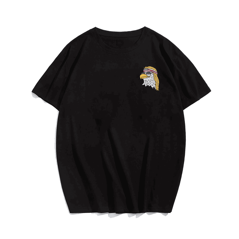 America Patriotic USA Eagle Of Freedom Men T-Shirt, Oversized T-Shirt for Big and Tall Man 1XL-9XL