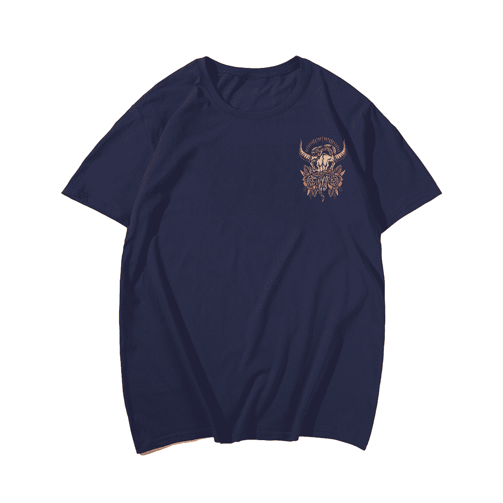 Native American Cow Skull Plus Size T-Shirt