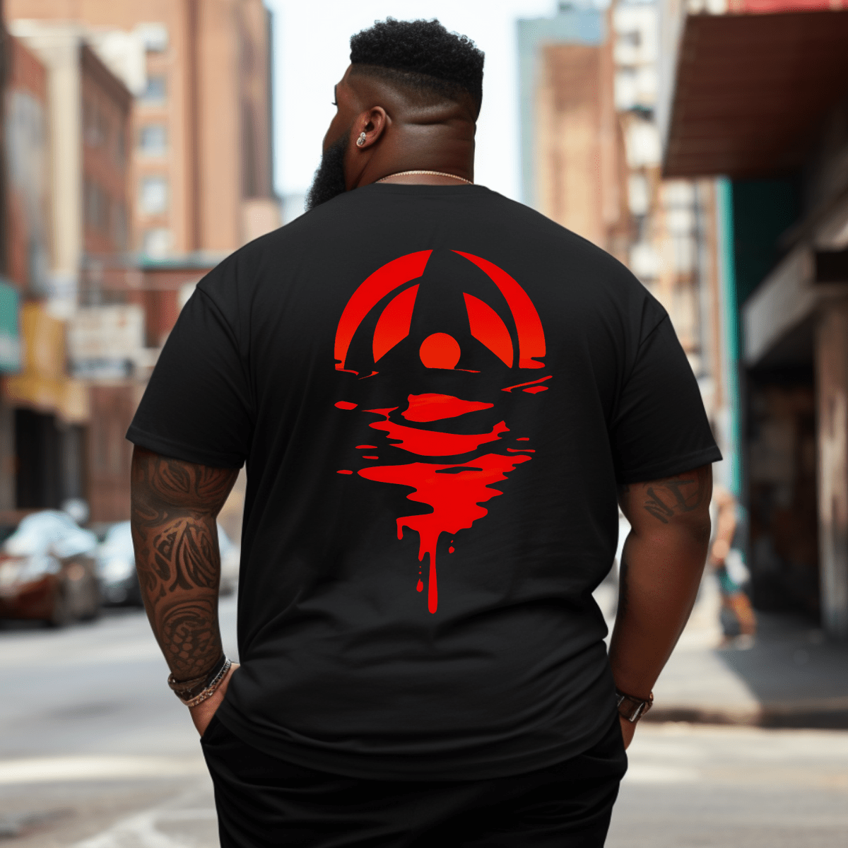 Obito Eye Plus Size Men T-Shirt