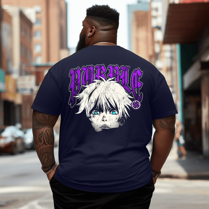 Satoru Gojo Men Anime Graphic T-Shirt, Oversized T-Shirt for Big and Tall