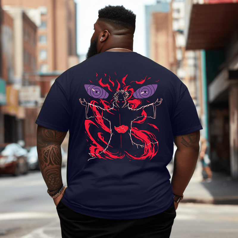 Pain Pein Men Anime Graphic T-Shirt, Oversized T-Shirt for Big and Tall