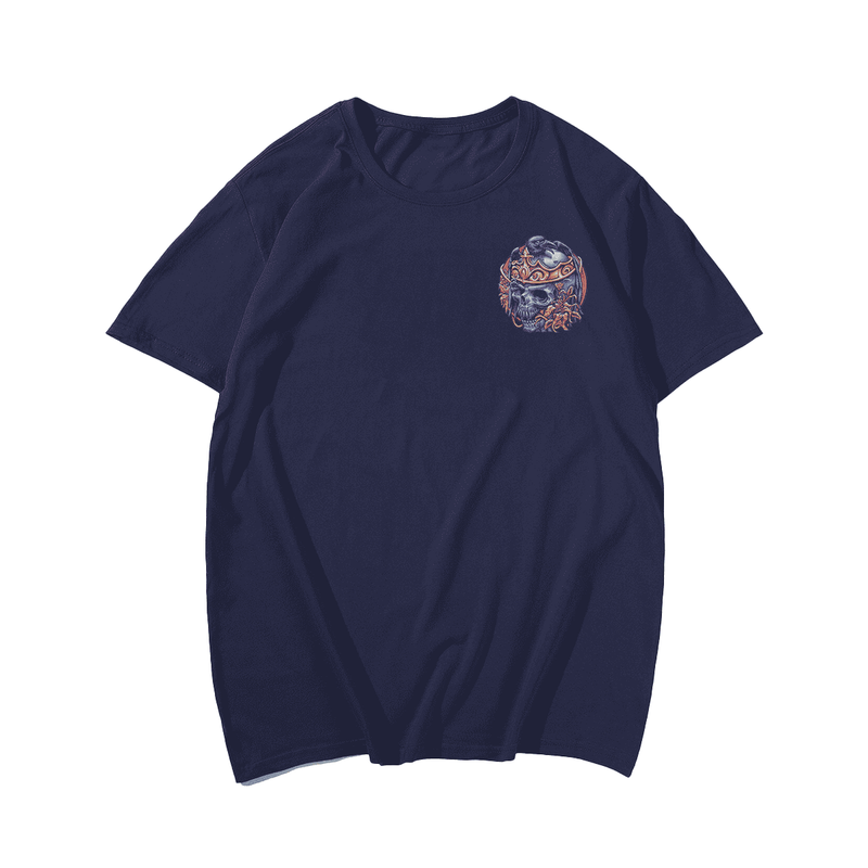 King Of The Fallen Kingdom T-Shirt for Men, Plus Size Oversized T-Shirt for Big and Tall