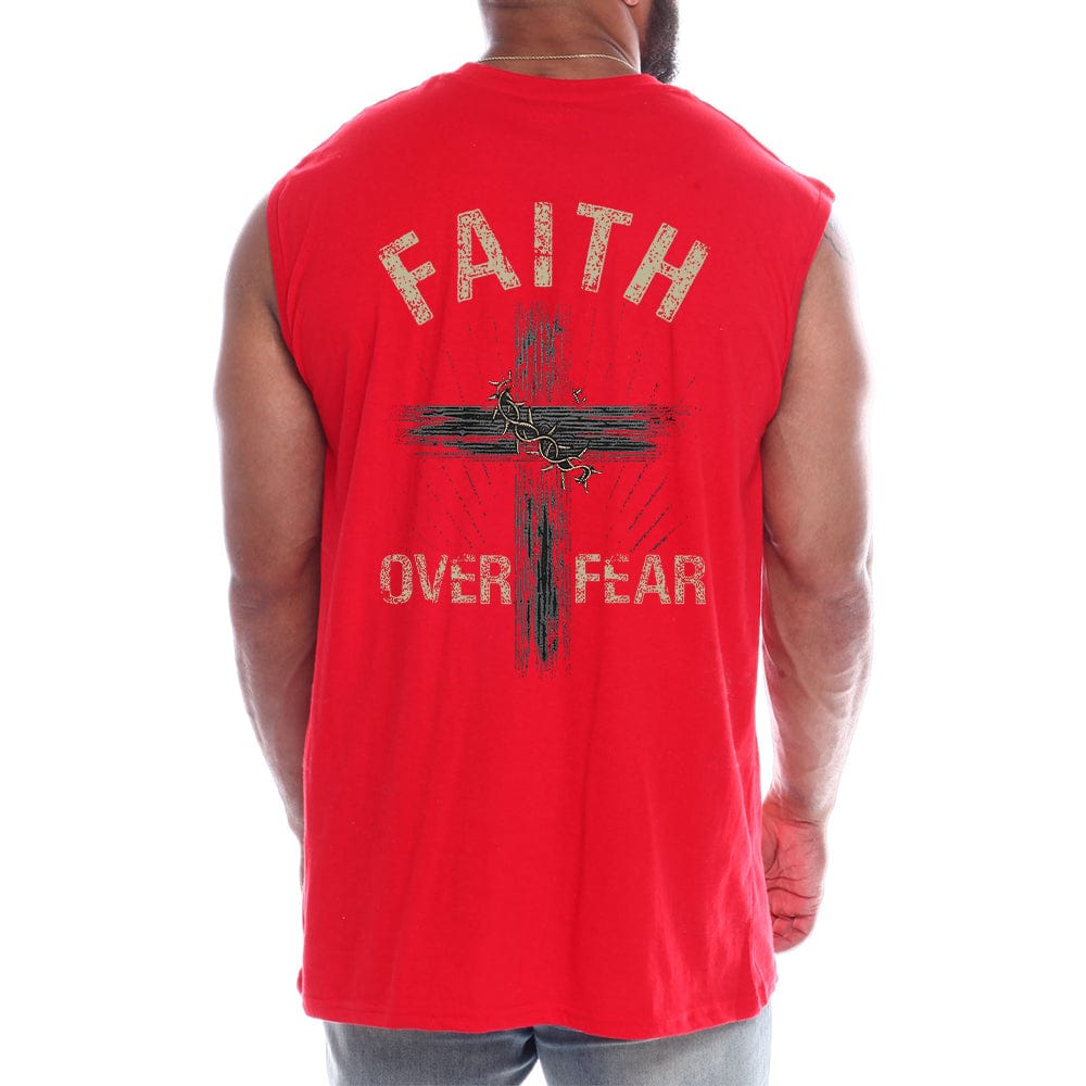 Faith Over Fear Back fashion Sleeveless