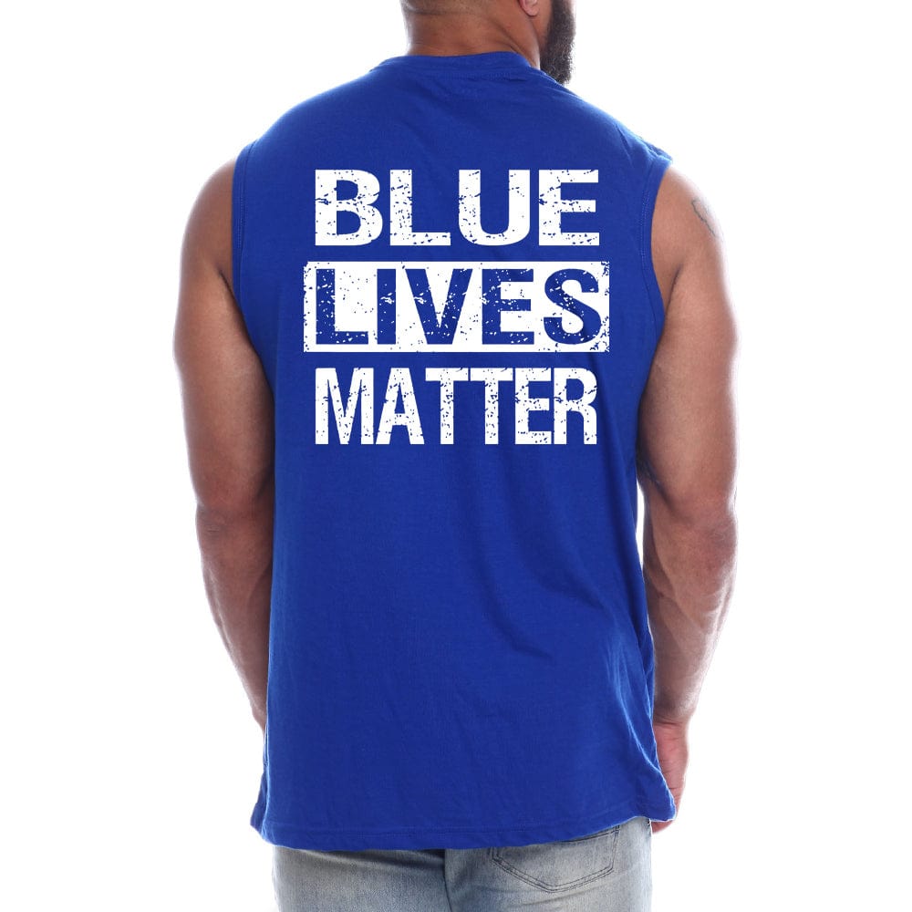Blue Lives Matter Back fashion Sleeveless