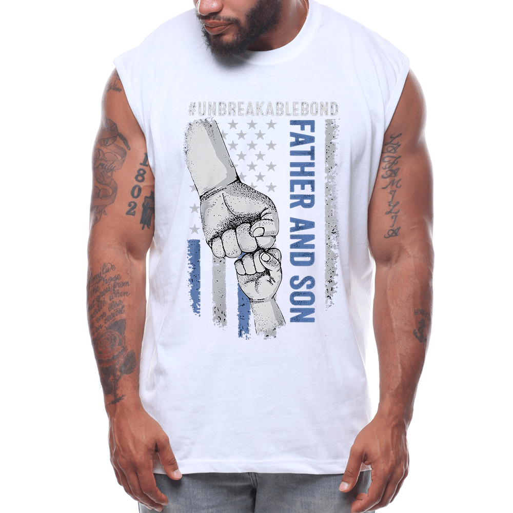 Father Daughter, Father Son Unbreakable Bond Mens Sleeveless Tee