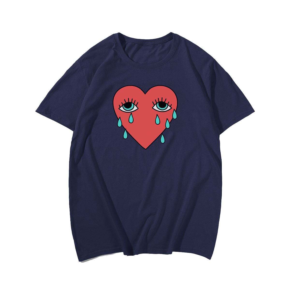 Heart Broken fashion men's plus size T-shirt 100% cotton
