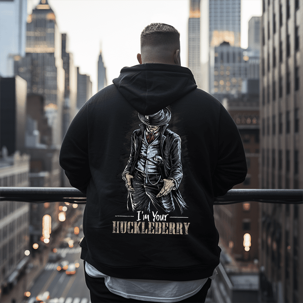 I'm Your Huckleberry Men's Plus Size Hoodie