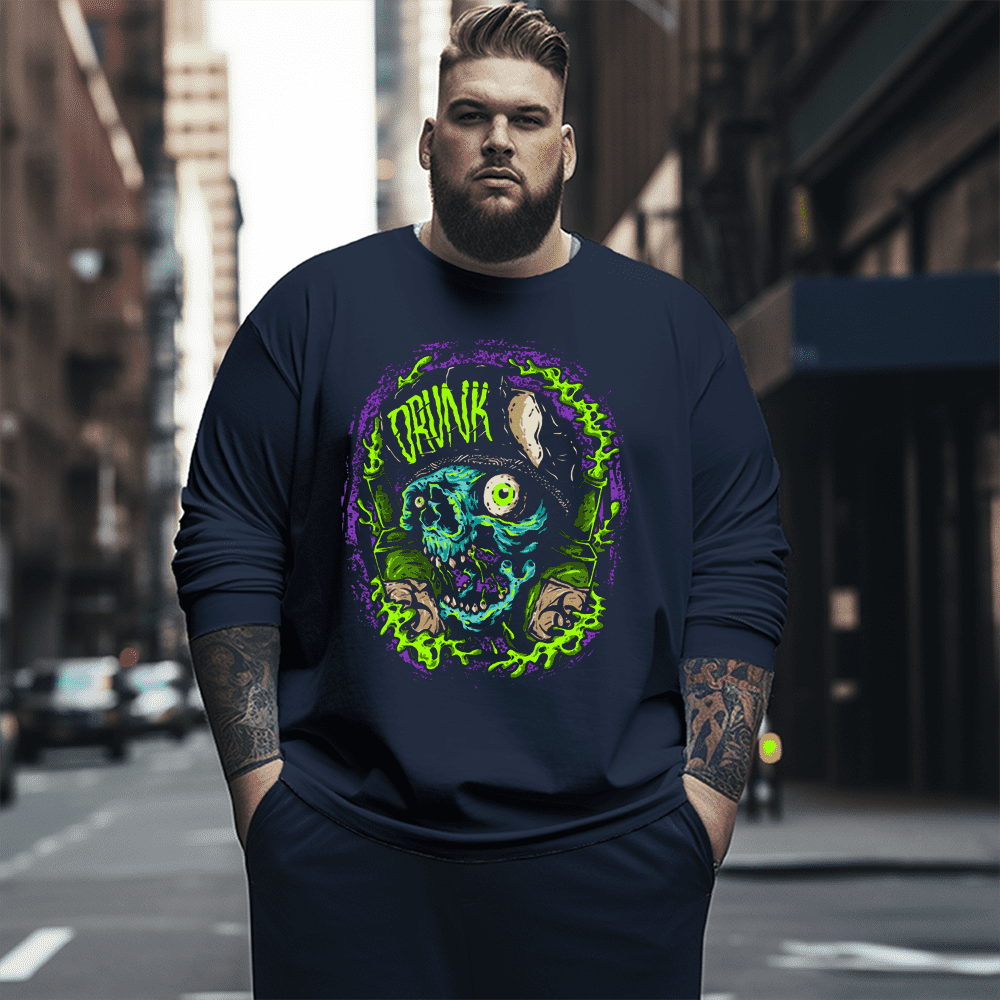 Drvnk Plus Size Long Sleeve T-Shirt