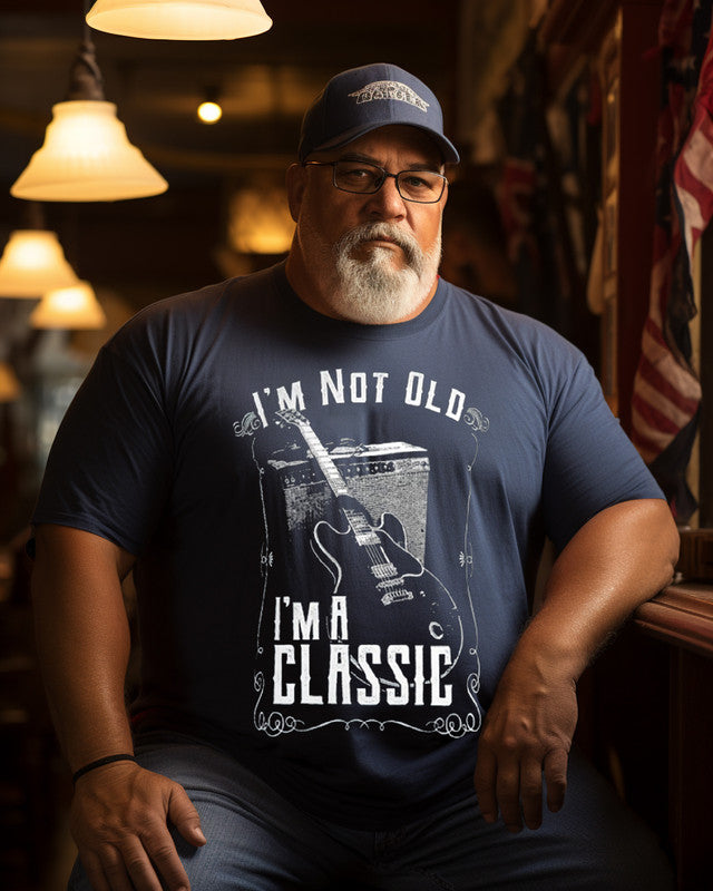 Men's I’M NOT OLD I’M A CLASSIC Print Plus Size T-shirt