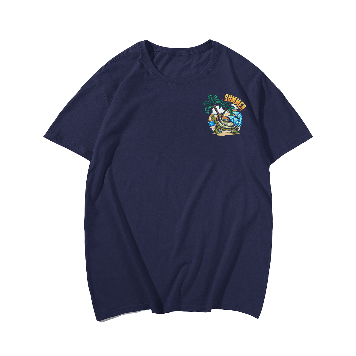 Summer and Sea Turtle Plus Size Men T-Shirt