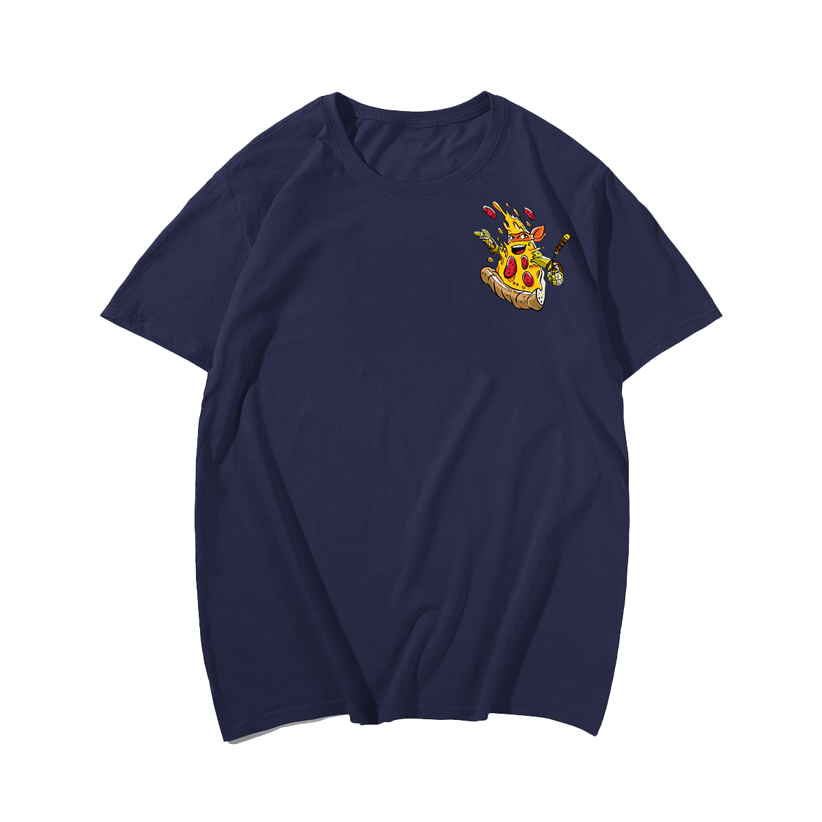 Funny Pizza Enjoy Your Food Plus Size Men T-Shirt