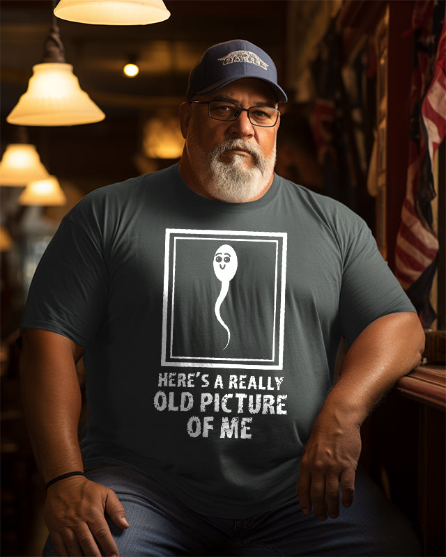Men's Plus Size T-Shirt ,Funny Old Man Birthday Gift