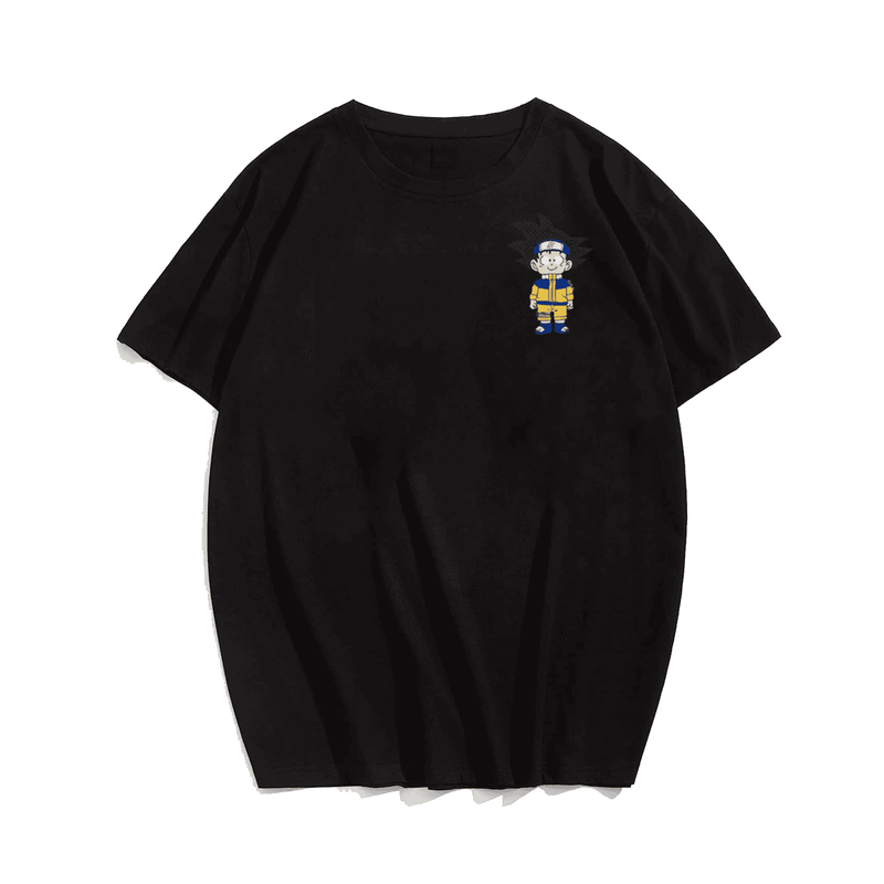 GOKU x Narutó Anime Plus Size Men T-Shirt