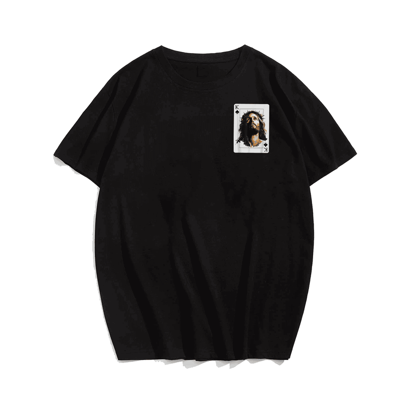 Jesus King Card Christian for Men Plus Size Men T-Shirt