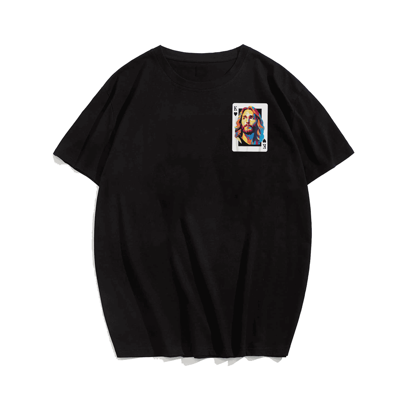 Jesus King Card Christian for Men Plus Size Men T-Shirt