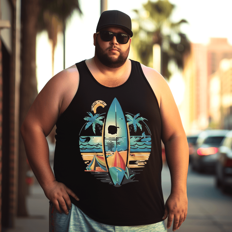 Beautiful summer Tank Top Sleeveless Tee, Oversized T-Shirt for Big and Tall