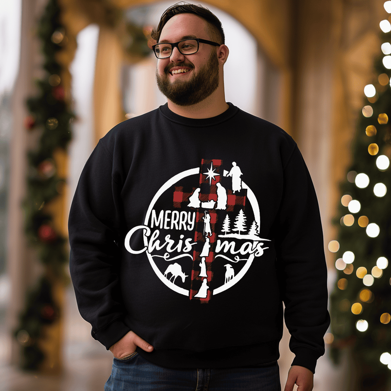 Merry Christmas Jesus Men's Plus Size Sweatshirt