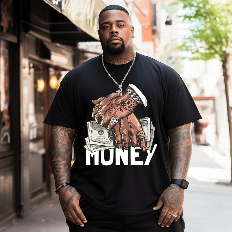 Keep The Money Men T Shirt, Oversize T-shirt for Big & Tall 1XL-9XL