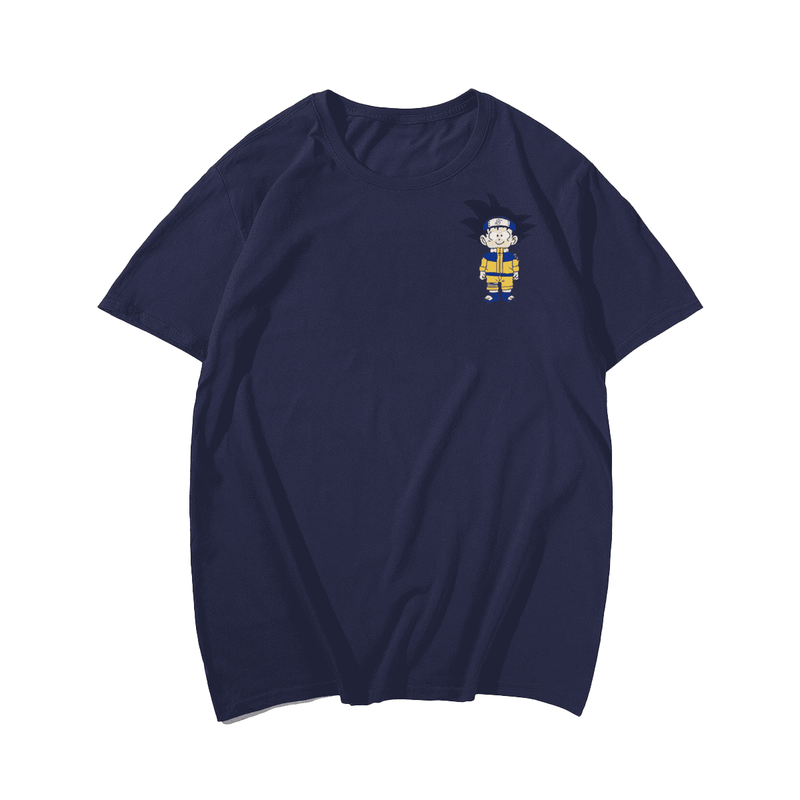 GOKU x Narutó Anime Plus Size Men T-Shirt