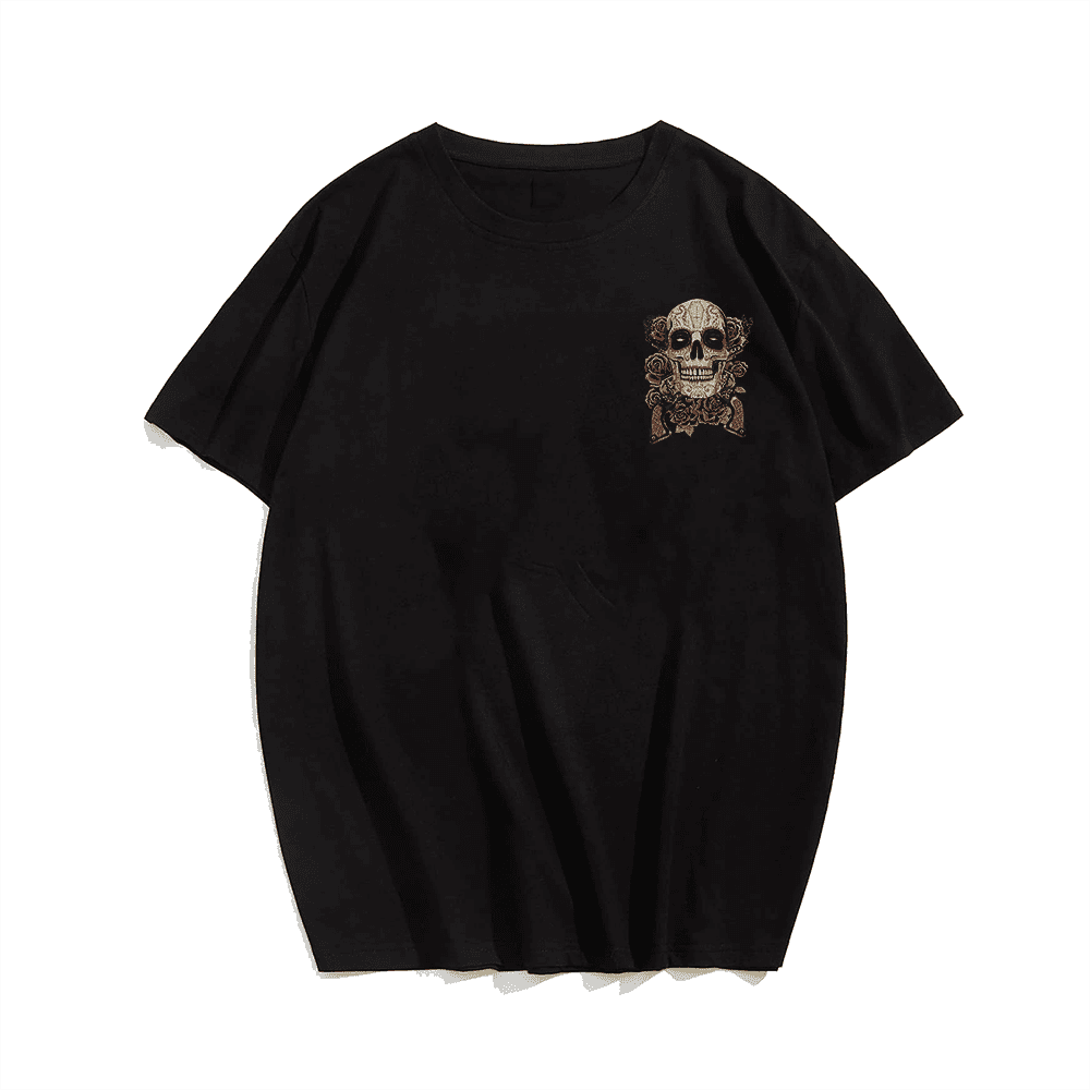 Caveira Mexicana Tattoo Plus Size T-Shirt