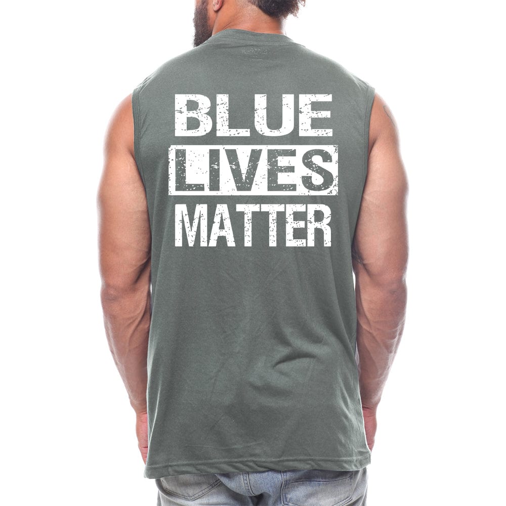 Blue Lives Matter Back fashion Sleeveless