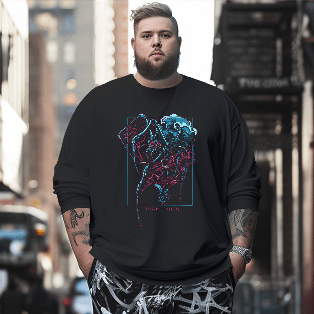 Blackwidow Plus Size Long Sleeve T-Shirt