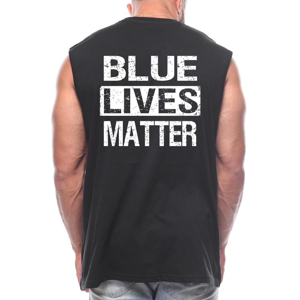 Blue Lives Matter Back fashion Sleeveless